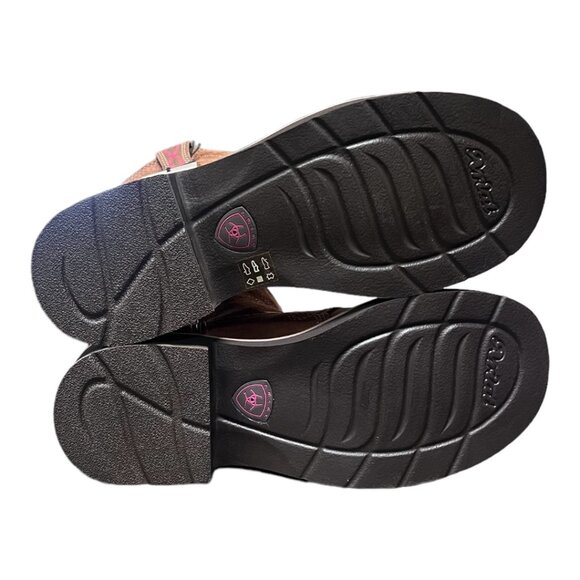 Ariat Fatbaby Heritage Dapper 8" Womens Brown Leather Cowboy Boots Round Toe 6 - Picture 7 of 8